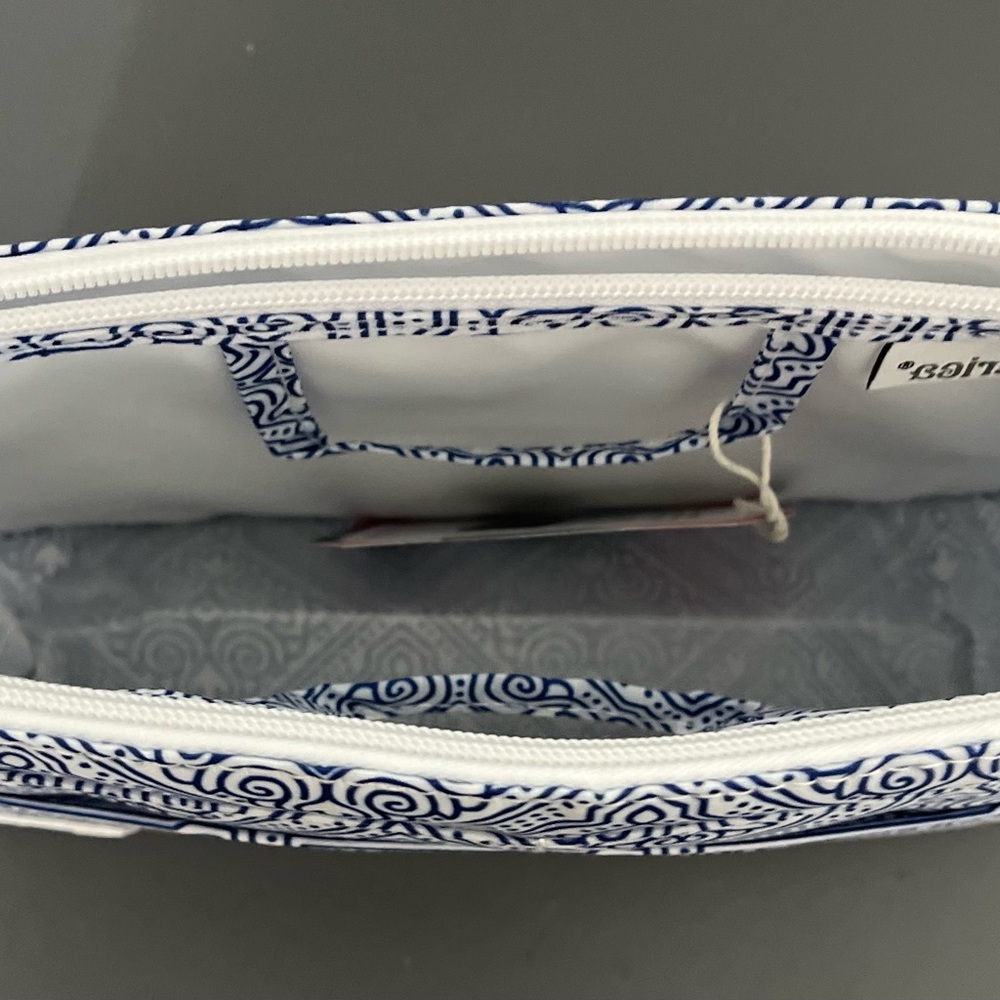 Periea Blue and White Patterned Purse Organizer NWT